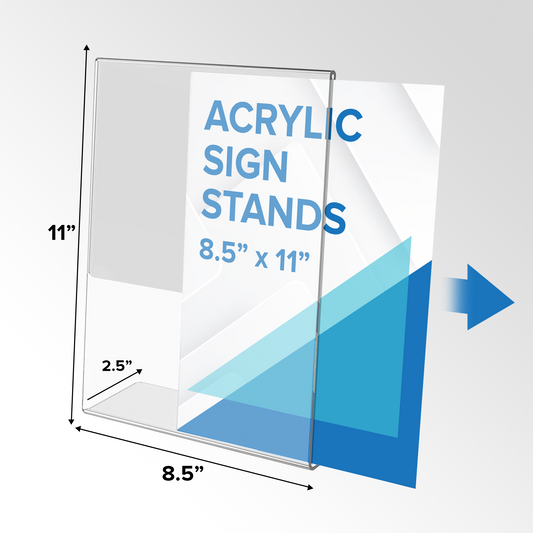 Acrylic Display Stand 8.5" x 11"
