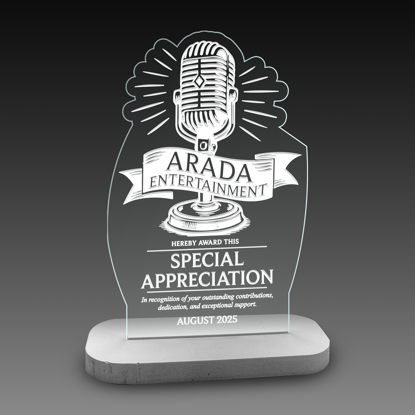 Custom Shape Acrylic Trophy