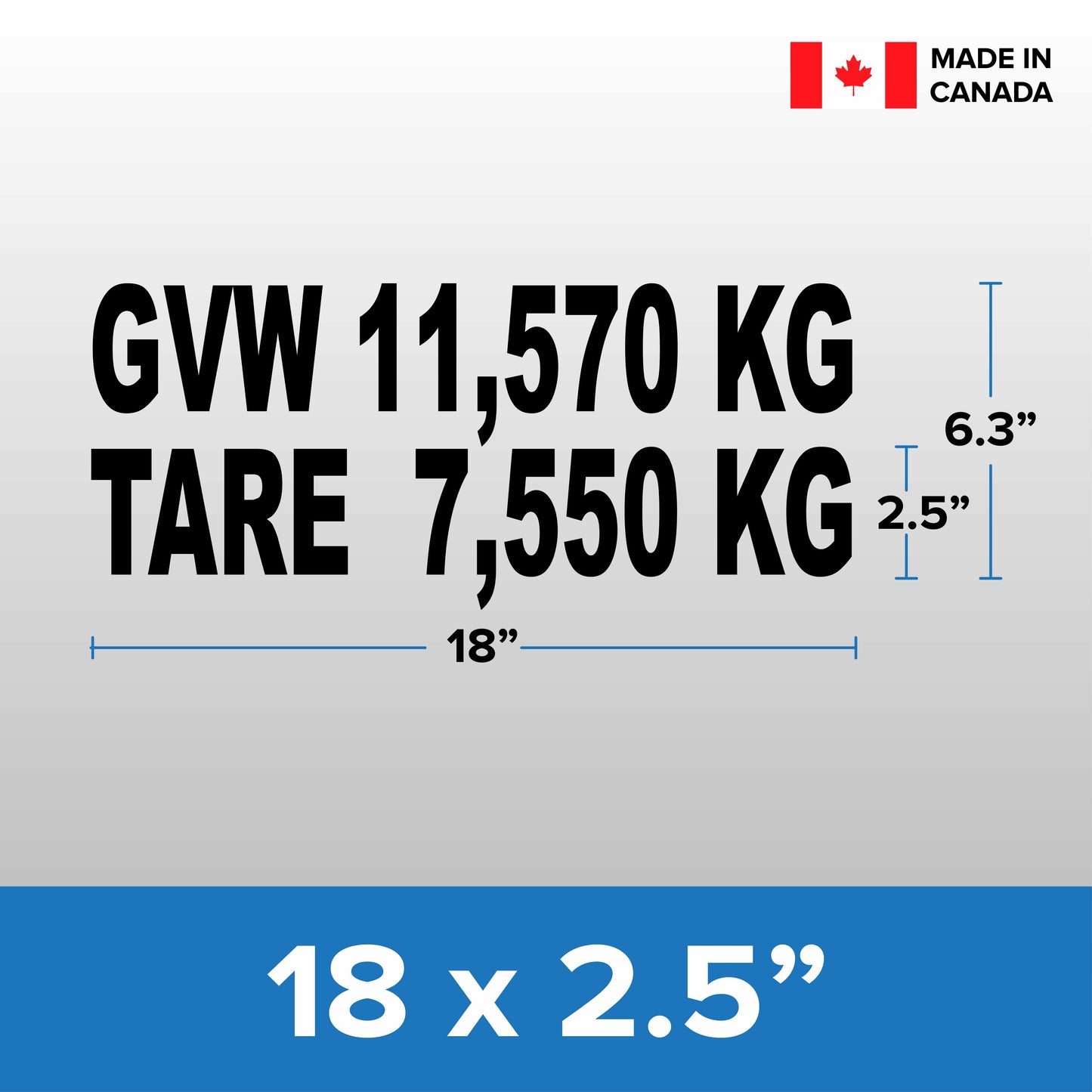 GVW & TARE DECALS