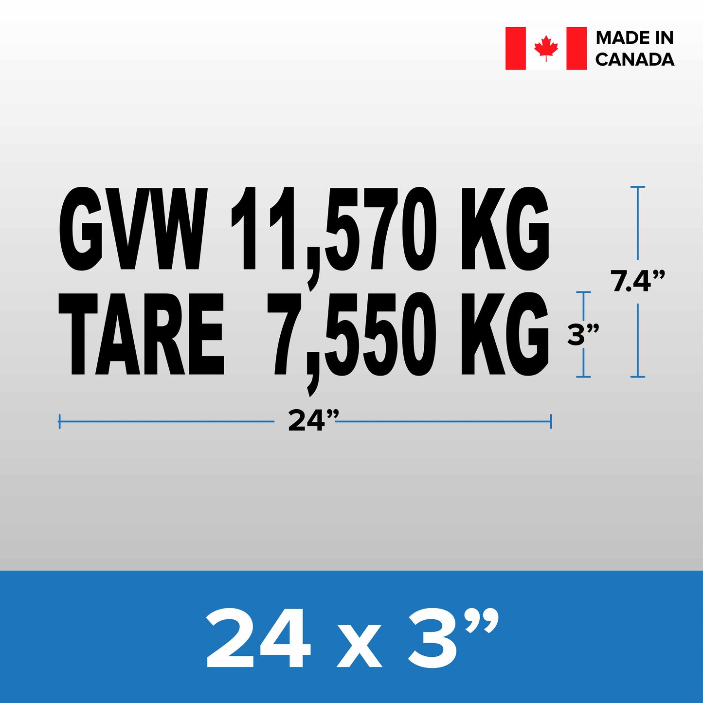 GVW & TARE DECALS