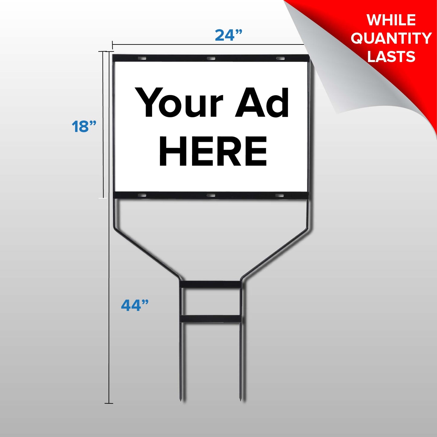 Metal lawn sign