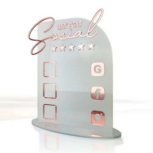 Social Media Acrylic Desktop Sign
