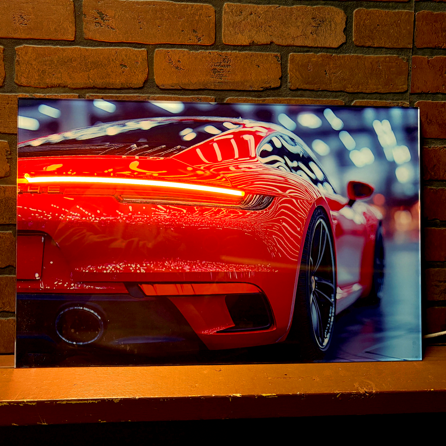 Sports Car Acrylic Photo Frame with LED light