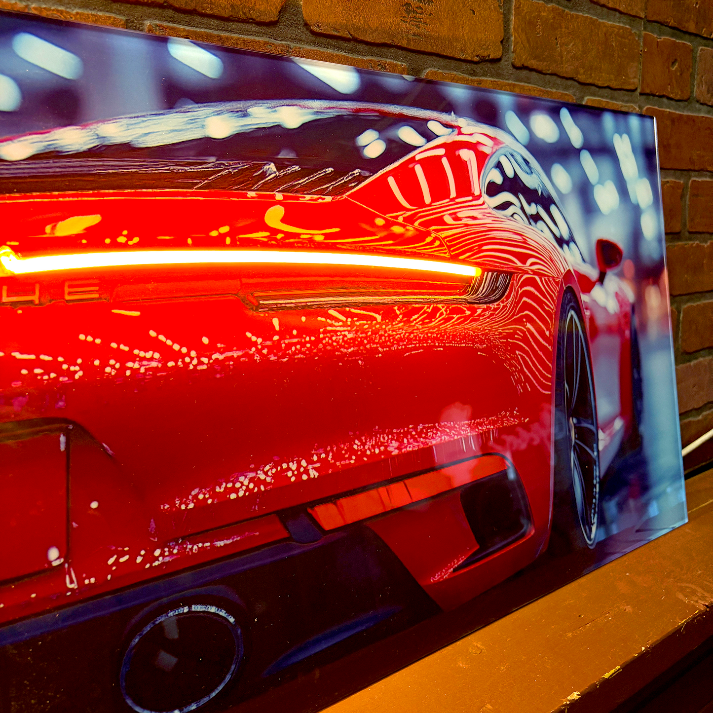 Sports Car Acrylic Photo Frame with LED light