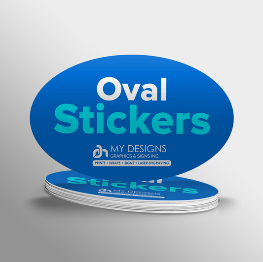 Oval Paper Stickers - 3"x 2"