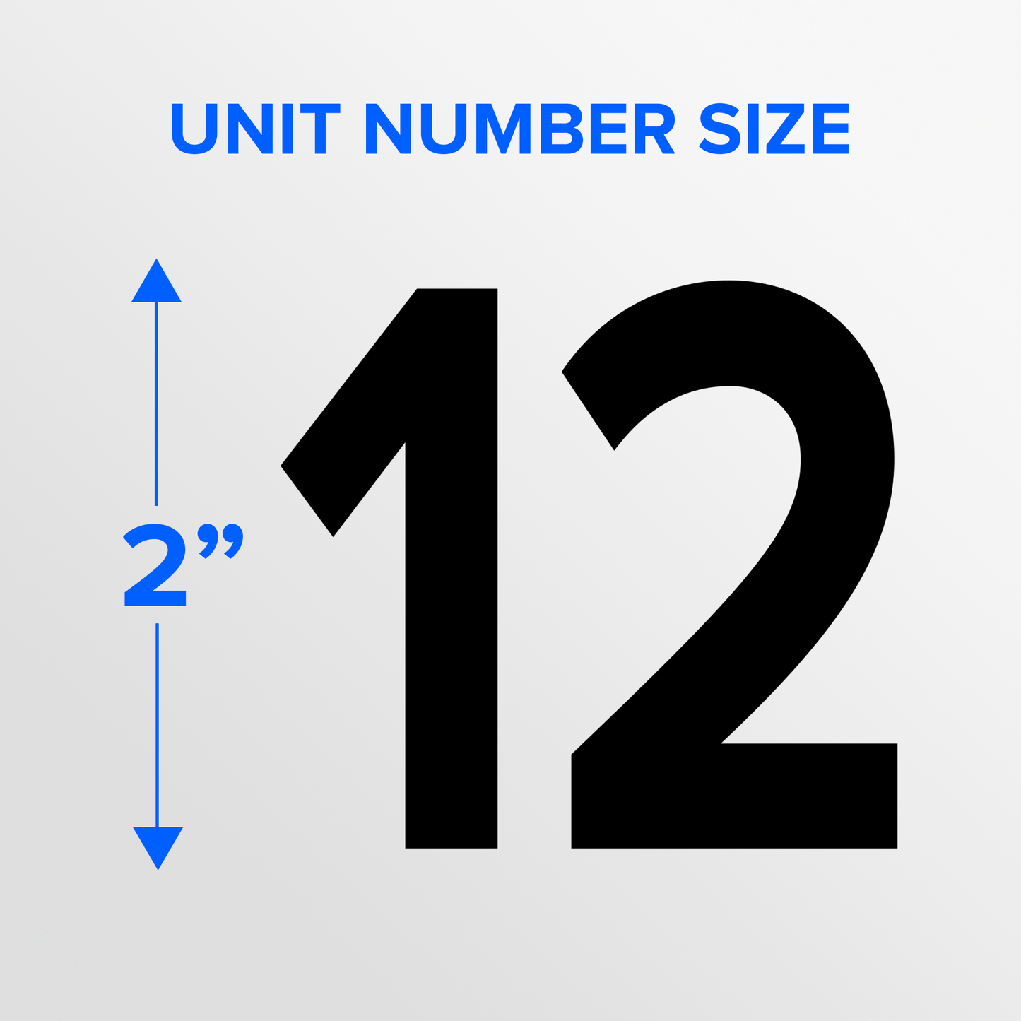 Unit Number Decal