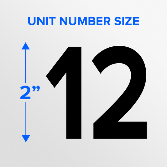 Unit Number Decal