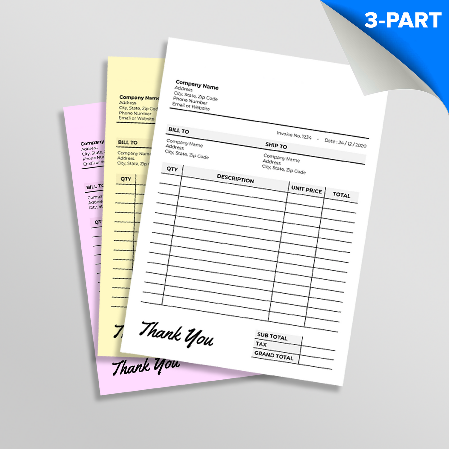 3-Part NCR Books