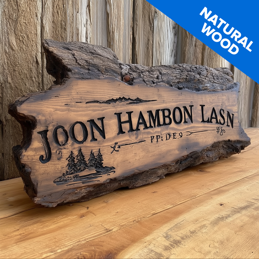 Custom Natural Wood CNC Engraving