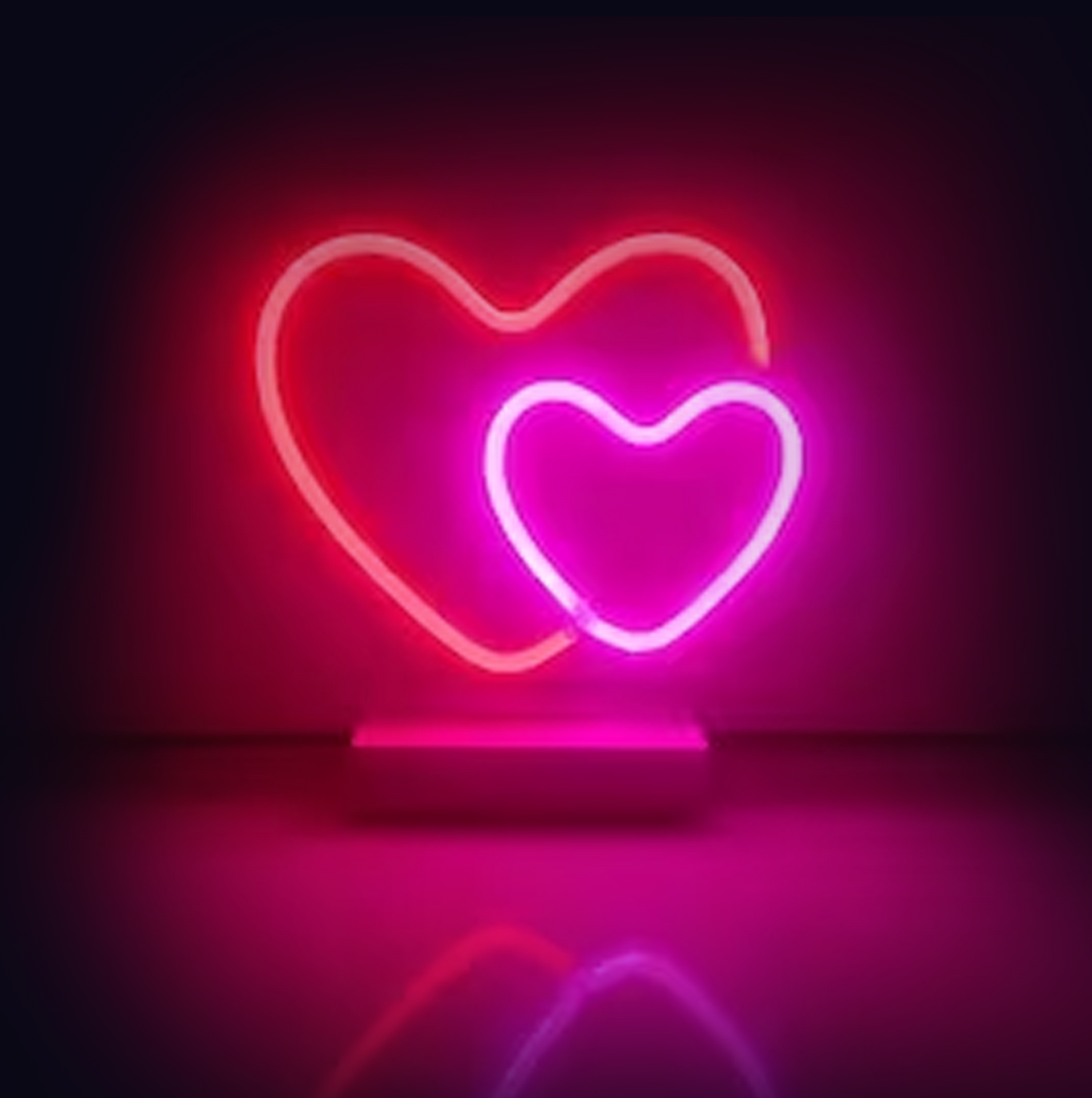 Double Heart Neon Lamp